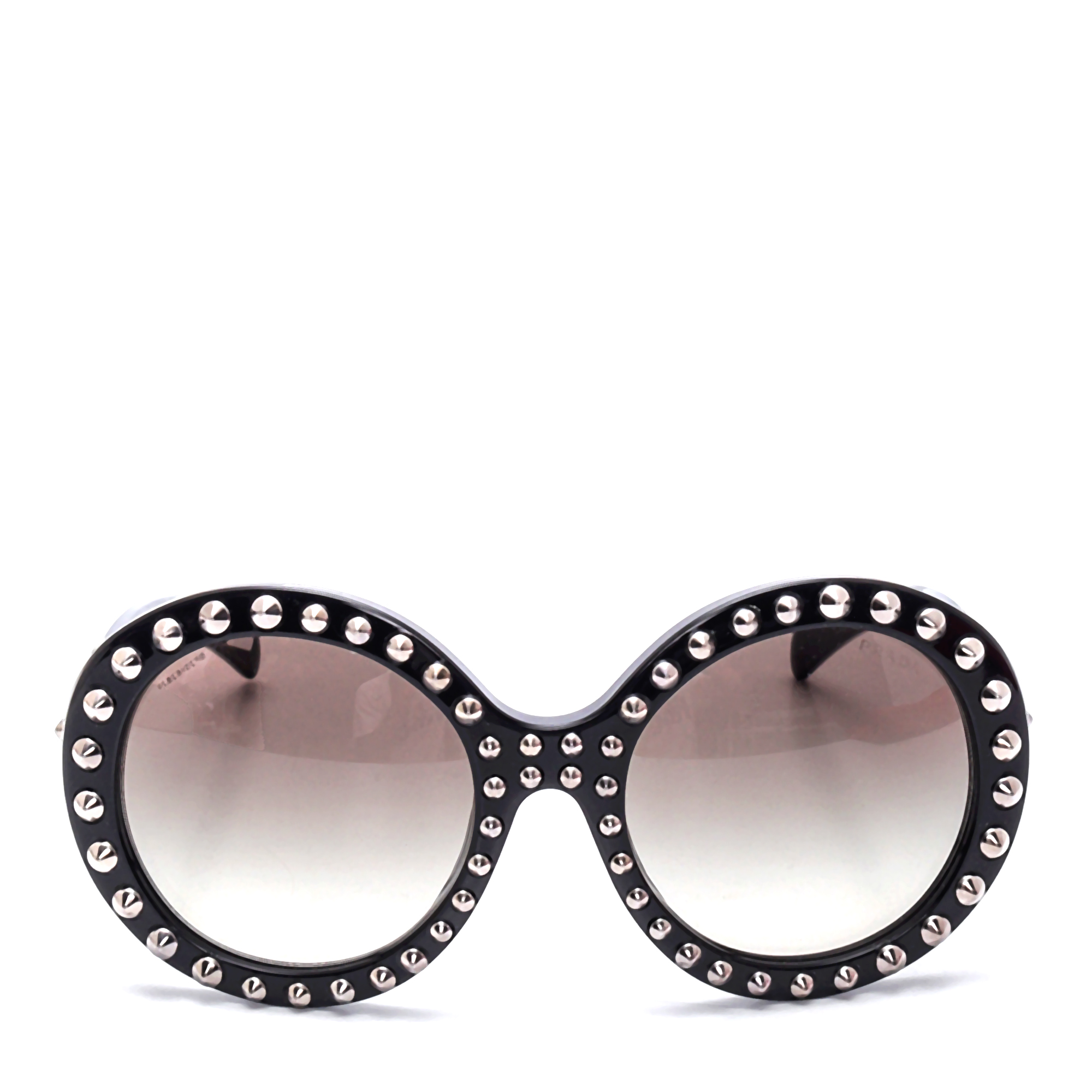 Prada - Black Spike Round Sunglasses